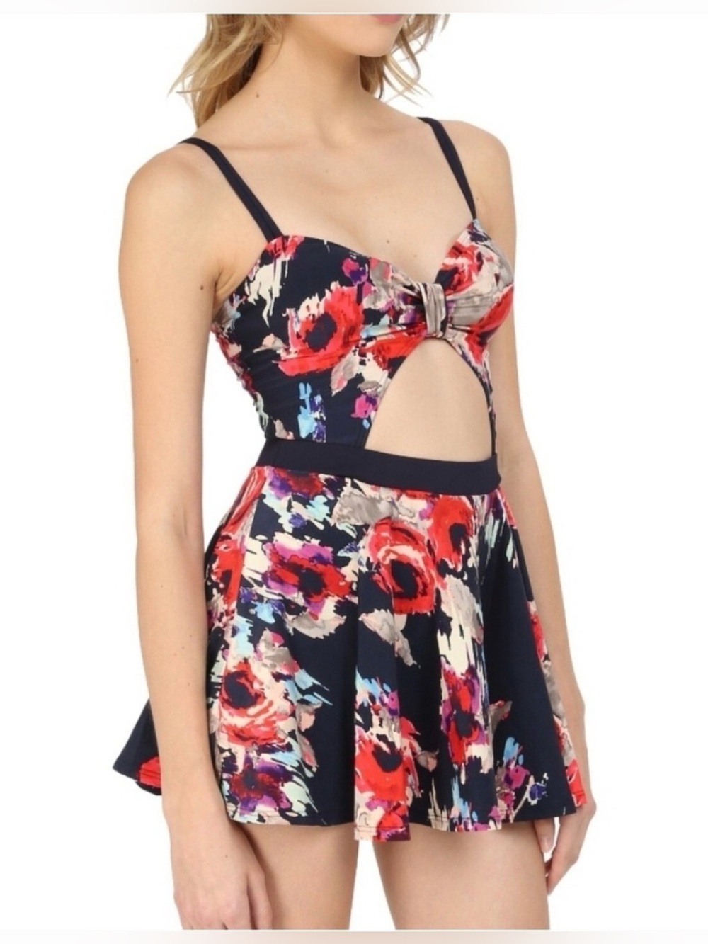Kate Spade Floral Cutout Swim Dress